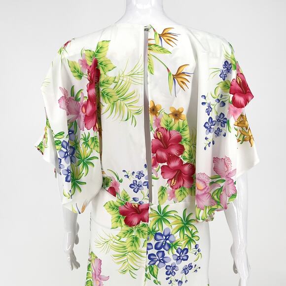 Dodo Bar Or Beverly Floral Maxi Dress White Size 8 (IT 44) - Picture 6 of 7